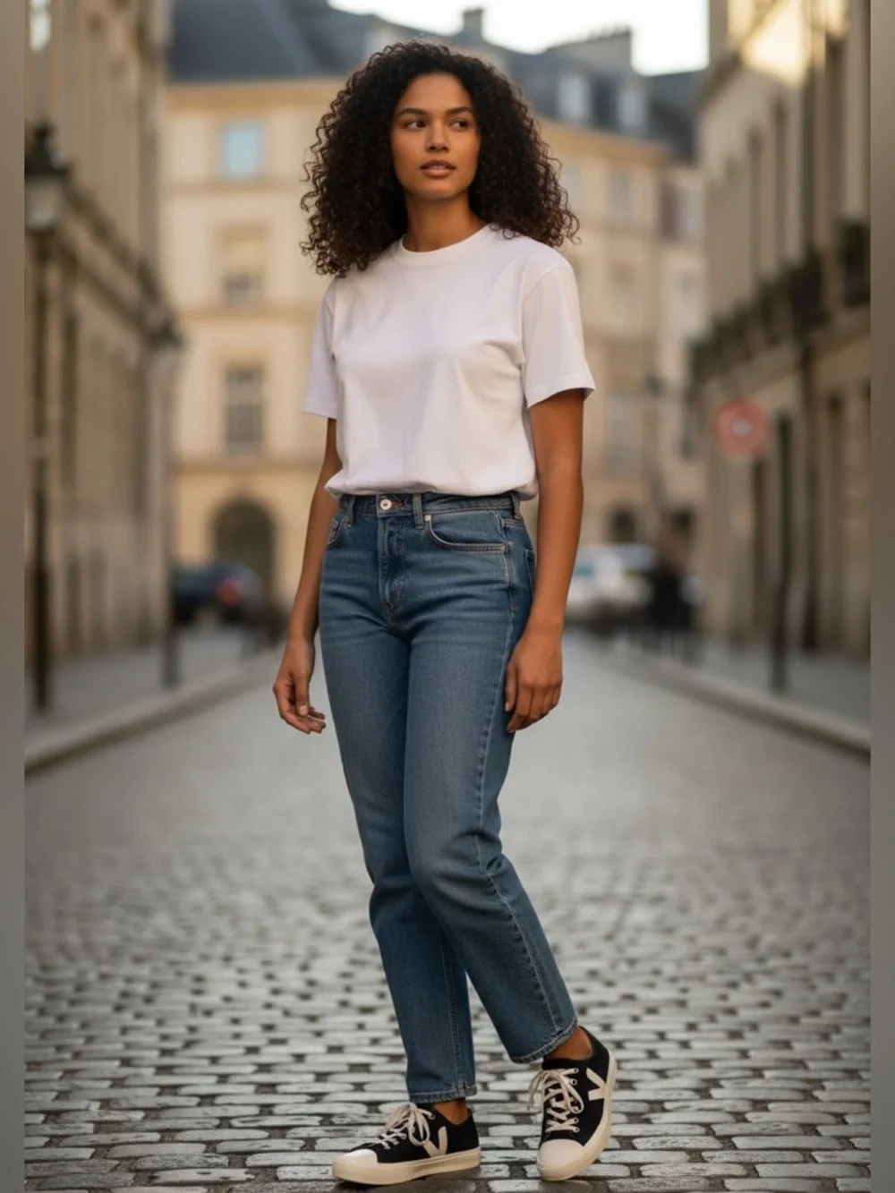 Veja Black and White Low-Top Canvas Sneaker - Picture 2 of 9